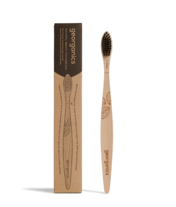 Beechwood Toothbrush Soft (Charcoal)