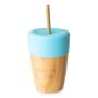 Bamboo Cup with Silicone Topper Blue