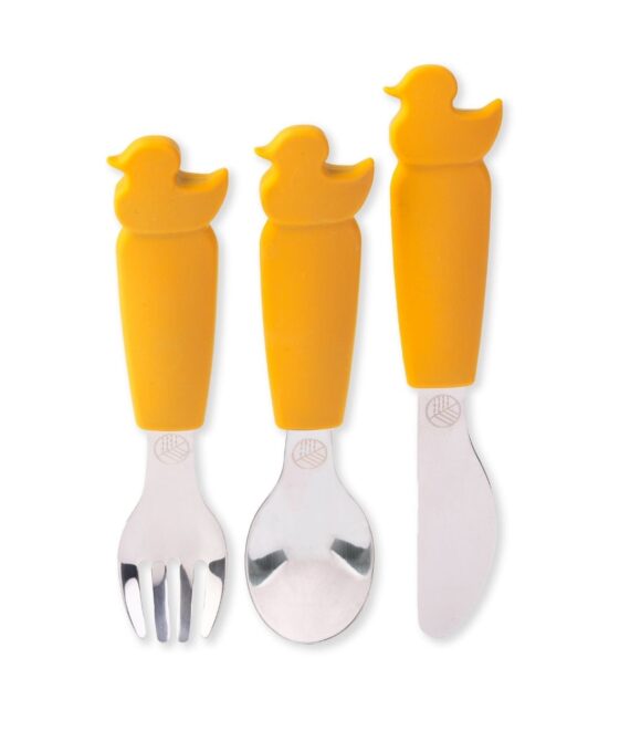 Silicone Cutlery Duck Yellow