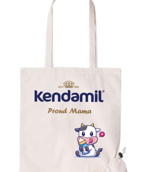 Çanta pambuku për blerje me logon e KENDAMIL