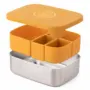 Large Stainless Steel Classic Lunchbox with 4 Organisers - Mustard