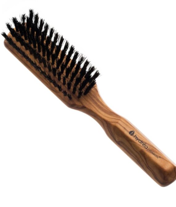 Premium Olive Wood Styling Hair Brush with Pure Boar Bristles – Smooth & Shine