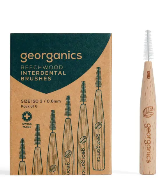 Beechwood Interdental Brushes – 6 units – ISO 3 (0.6mm)