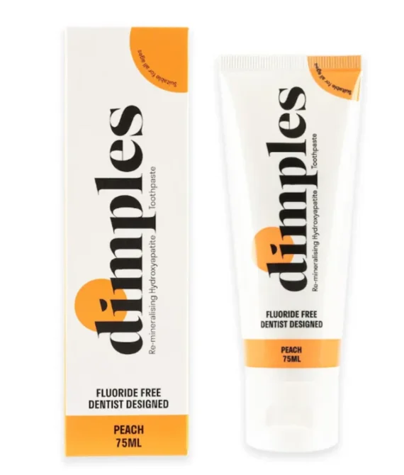 Dimples Re-mineralising Hydroxyapatite Toothpaste Peach 75ml