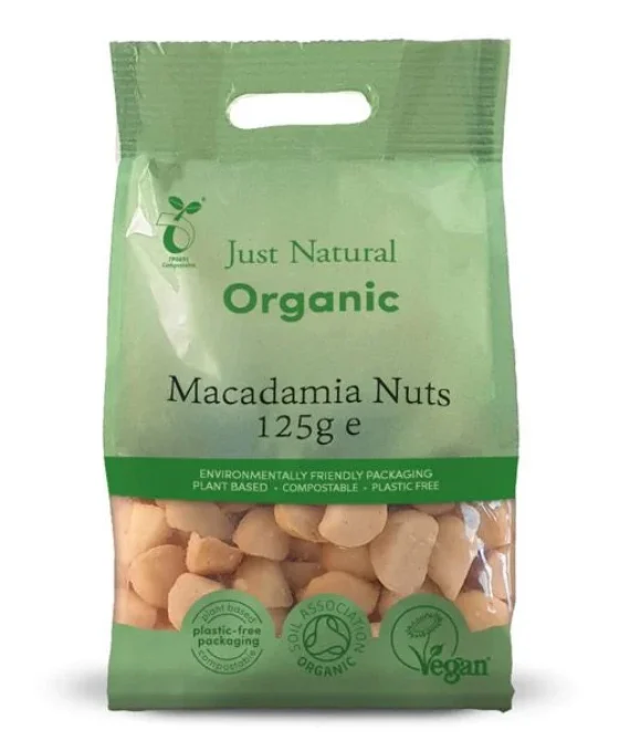 Just Natural Organic Macadamia Nuts 125g