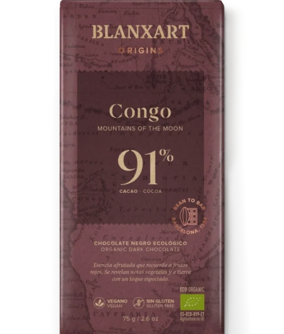 Blanxart – 91% CONGO Chocolate Bar