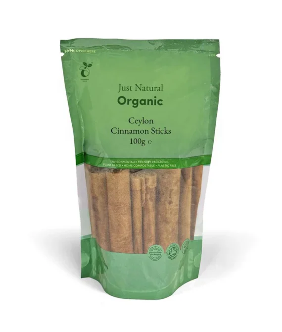 Just Natural – Organic Ceylon Cinnamon Sticks 100g