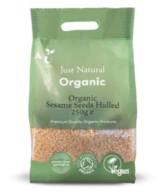 JUST NATURAL ORGANIC HULLED SESAME SEED 250G