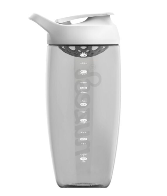Nuzest Shaker – Protein Shaker Bottle – 700ml – Grey & White