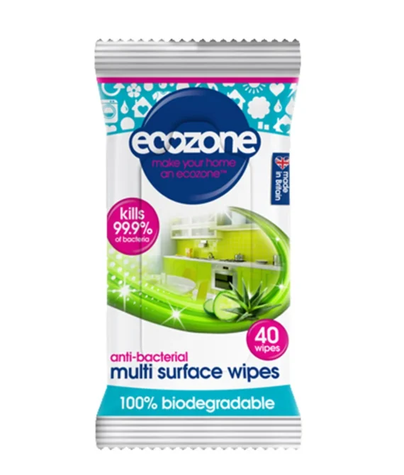 Ecozone Anti-bac Multi Surface Wipes (40 wipes)