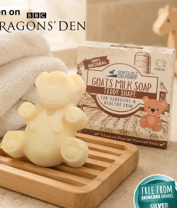 Goats milk soap bar – (Teddy shape) 60g e