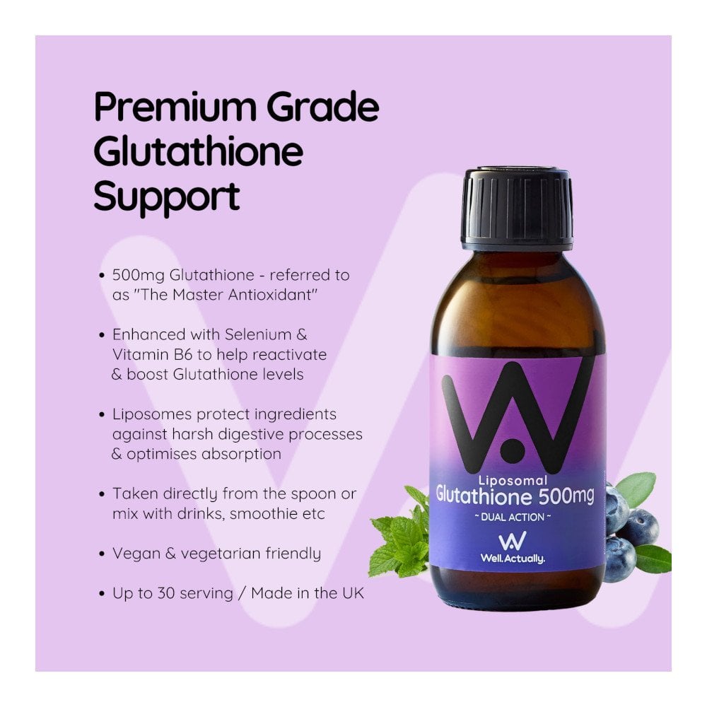 Well.Actually. Liposomal Blueberry Glutathione 500mg - 150ml - Figura 3
