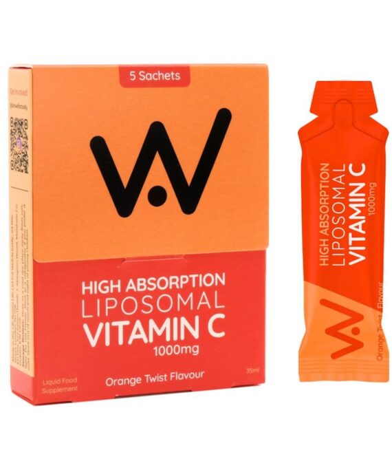 Well.Actually. Orange Twist Liposomal Vitamin C 1000mg – 5 Sachets